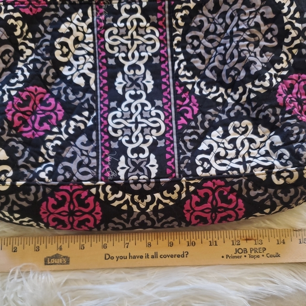 🇺🇸Vera Bradley Black and Fuchsia Shoulder Bag - Picture 8 of 12